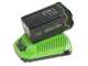 Greenworks GD40CS15K4 - Tron&ccedil;onneuse &agrave; batterie 40 V 4 Ah - Guide de 35 cm