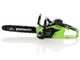 Greenworks GD40CS15K4 - Tron&ccedil;onneuse &agrave; batterie 40 V 4 Ah - Guide de 35 cm