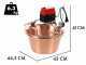 NuovaFac Cuoca Automatica &agrave; induction - Chaudron &eacute;lectrique en cuivre martel&eacute; - 14L - 30W