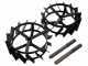 Accessoire paire de roues en fer professionnelles + paire de moyeux hexagonaux interne 27 mm