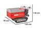 GeoTech Pro GeoPorter 630E Hydro - Brouette &agrave; moteur sur chenilles - benne extensible hydraulique 600Kg