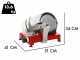 Celme ALFA 250 Rossa -Trancheuse &agrave; jambon avec lame en acier 250 mm