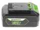 Greenworks GD48MCS10XK2 - &Eacute;lagueuse manuelle &agrave; batterie - Moteur sans balai  - 48V 2Ah