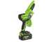 Greenworks GD48MCS10XK2 - &Eacute;lagueuse manuelle &agrave; batterie - Moteur sans balai  - 48V 2Ah