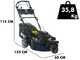 BullMach CERBERO - 53 - Tondeuse &agrave; gazon thermique autotract&eacute;e - Plateau de coupe 53 cm - 4 en 1