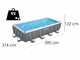 Bestway Power Steel Rectangulaire 56466 - 594x274x122 cm - Piscine hors-sol
