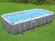 Bestway Power Steel Rectangulaire 56466 - 594x274x122 cm - Piscine hors-sol