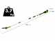 Greenworks GD40PSHK2 - Perche &eacute;lagueuse/Taille-haie sur perche de rallonge - 2 x 2Ah 40V
