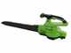 Greenworks GD40BVII - Souffleur de feuilles - Aspirateur &agrave; batterie - SANS BATTERIE NI CHARGEUR