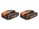 Worx WG183E - D&eacute;broussailleuse &agrave; batterie 40V 2x20/2Ah + 2 batteries 20/2Ah offertes