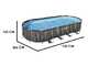 Bestway Power Steel 561ES - 732x366x122 cm - Piscine ovale