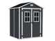 Keter Manor noir - Abri de jardin - Avec fen&ecirc;tres frontal - 185x152x226 cm