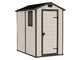 Keter Manor beige - Abri de jardin - Avec fen&ecirc;tre lat&eacute;rale