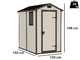 Keter Manor beige - Abri de jardin - Avec fen&ecirc;tre lat&eacute;rale
