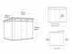 Keter Artisan gris - Abri de jardin - Avec porte double battant - 277x218x226 cm