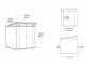 Keter Artisan gris - Abri de jardin - Avec porte double battant - 214x218x226 cm