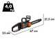 Worx Nitro WG350E - Tron&ccedil;onneuse &agrave; batterie 20V/4Ah - Guide de 30 cm