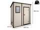 Keter Manor Pent beige - Abri de jardin - Avec fen&ecirc;tre frontale - 183.5x111x200.5 cm
