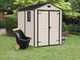 Keter Manor beige - Abri de jardin - Avec fen&ecirc;tre lat&eacute;rale - 185x236x227 cm