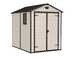 Keter Manor beige - Abri de jardin - Avec fen&ecirc;tre lat&eacute;rale - 185x236x227 cm