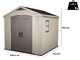 Keter Factor beige - Abri de jardin - Avec fen&ecirc;tre lat&eacute;rale - 256.5x255x243 cm