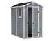 Keter Manor gris - Abri de jardin - Avec fen&ecirc;tre lat&eacute;rale - 130x192x198 cm
