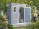 Keter Manor Pent gris - Abri de jardin - Avec fen&ecirc;tre frontale - 183.5x111x200.5 cm