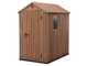 Keter Darwin marron - Abri &agrave; outils - Avec fen&ecirc;tre lat&eacute;rale - 125x184.5x205 cm