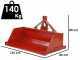 Francini PR 130 - Godet arri&egrave;re hydraulique pour tracteur - de 130 cm - Charge 500Kg
