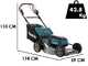 Makita DLM533 - Tondeuse &agrave; gazon tract&eacute;e &agrave; batterie - 4x18V/5Ah - Coupe 53 cm