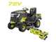 RYOBI RY72TMX107-210 - Tracteur tondeuse &agrave; batterie - 72V / 2x10Ah