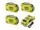 RYOBI RY72TMX117-310 - Tracteur tondeuse &agrave; batterie - 72V / 3x10Ah