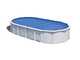 Gre Haiti Ovale 800 x 470 x 132 cm - Piscine hors-sol en acier - Traverses enterr&eacute;es