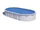 Gre Haiti Ovale 730 x 375 x 132 cm - Piscine hors-sol en acier - Traverses enterr&eacute;es