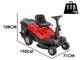 Geotech RM 75-610 C - Tondeuse autoport&eacute;e  Mini rider - Moteur de 224 cm3 - D&eacute;marrage &eacute;lectrique