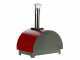 AgriEuro Quattro Stagioni Rouge - Four &agrave; bois pour pizza d'ext&eacute;rieur 60x40 - capacit&eacute; 1 pizza