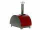 AgriEuro Quattro Stagioni Rouge - Four &agrave; bois pour pizza d'ext&eacute;rieur 60x40 - capacit&eacute; 1 pizza
