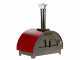 AgriEuro Quattro Stagioni Rouge - Four &agrave; bois pour pizza d'ext&eacute;rieur 60x40 - capacit&eacute; 1 pizza