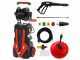 GeoTech Blasty 180 - Nettoyeur haute pression avec lance professionnelle + Kit patio et d&eacute;boucheur - 180 bar - 450 l/h