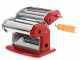 Imperia iPasta T.2/6,5 mm Rouge - Laminoir - Machine à pâtes manuelle en INOX