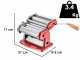 Imperia iPasta T.2/6,5 mm Rouge - Laminoir - Machine à pâtes manuelle en INOX