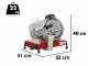 Berkel Red Line 250 Rouge Opaque - Trancheuse professionnelle avec lame en acier de 250 mm