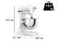 KitchenAid Heavy Duty 5KSM55SXX-EWH Blanc - Batteur m&eacute;langeur plan&eacute;taire