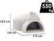 Edilmark FP 100N - Four &agrave; bois encastrable avec plan de cuisson &Oslash; 100 cm - Capacit&eacute; cuisson 5 pizzas
