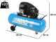 ABAC EXT A39B 200 CM&sup3; - Compresseur d'air monophas&eacute; &agrave; courroie - 200 L