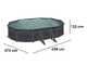 Gre Granada Ovale 610x375x132cm - Piscine hors sol en acier
