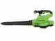 Greenworks GD48BVII - Souffleur-aspirateur &agrave; batterie - SANS BATTERIE NI CHARGEUR