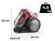 G3 Ferrari Eco Design - Aspirateur tra&icirc;neau cyclonique sans sac - 700W