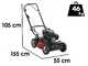 Tondeuse &agrave; gazon thermique tract&eacute;e GRINDER 4x4 SH - Avec moteur Honda GCVx 200  - Coupe 52cm - double lame mulching