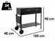 Seven Italy Polifemo Big - Barbecue &agrave; charbon en fer artisanal - 2x 47,5x37 cm
